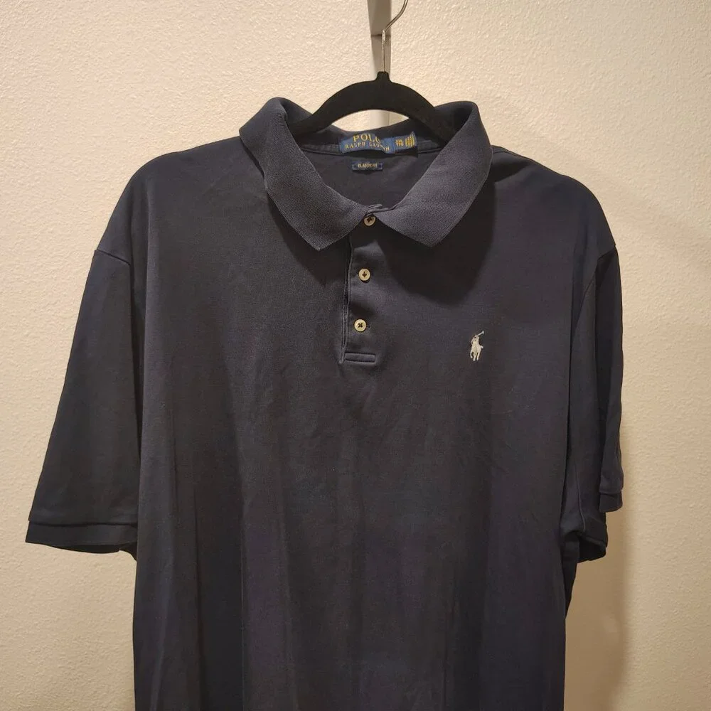 Polo Ralph Lauren Men's Classic Fit Polo Size XXL Navy Blue Short Sleeve